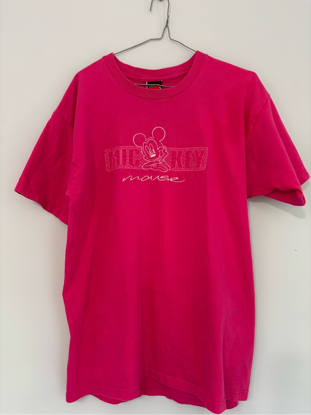 Vintage Mickey Unlimited Pink Embroidered Tee